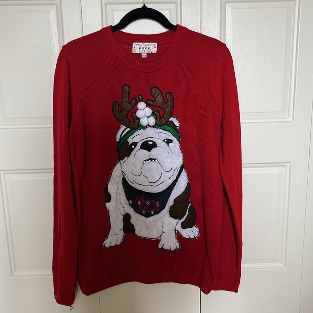 Women’s ugly Christmas sweater.